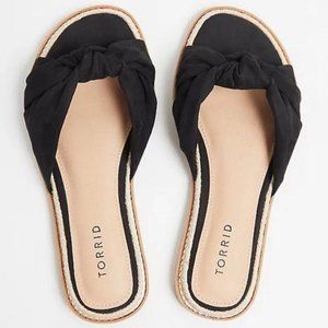 Torrid BLACK TOP KNOT ESPADRILLE SANDAL (WW)